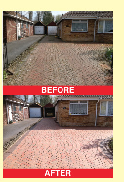 New driveway before and after